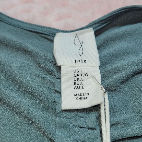 Joie Sage Green Ruched Blouse - Picture 12 of 16